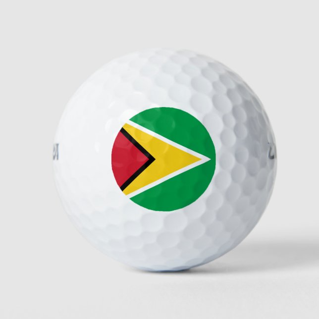 Flagge von Guyana Golfball (Vorderseite)