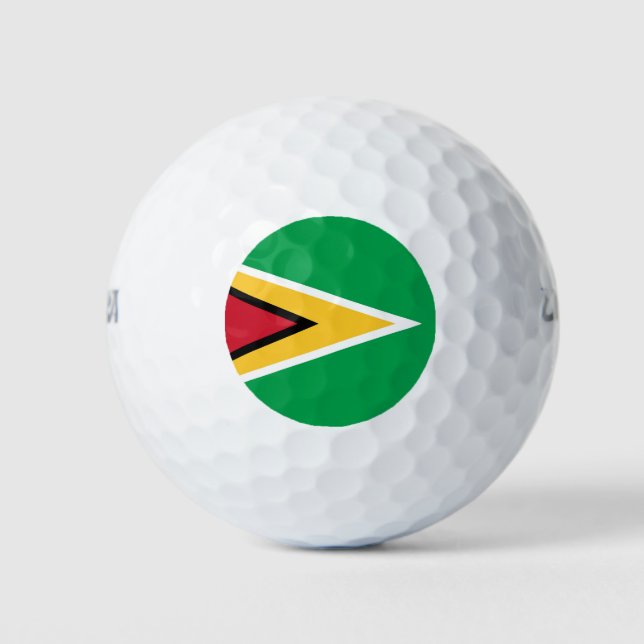 Flagge von Guyana Golfball (Vorderseite)
