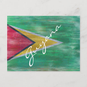 Flagge von Guyana Postkarte