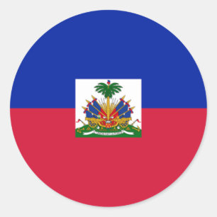 Flagge von Haiti Runder Aufkleber