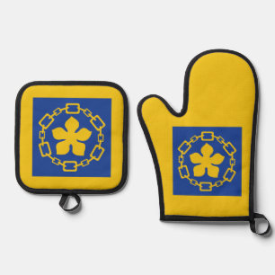 Flagge von Hamilton, Ontario-Serviertablett Ofenhandschuh & Topflappen-Set