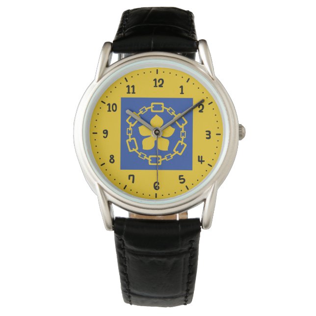 Flagge von Hamilton, Ontario Watch Armbanduhr (Vorderseite)