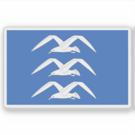 Flagge von Haugesund Aufkleber