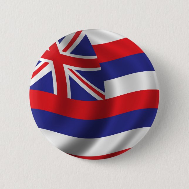 Flagge von Hawaii Button (Vorderseite)