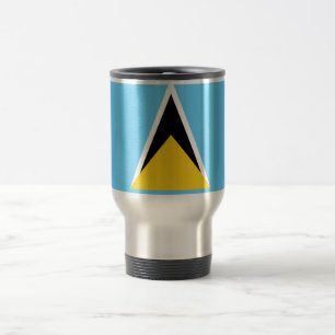 Flagge von Heilige Lucia-Reise/von Pendler-Tasse Reisebecher