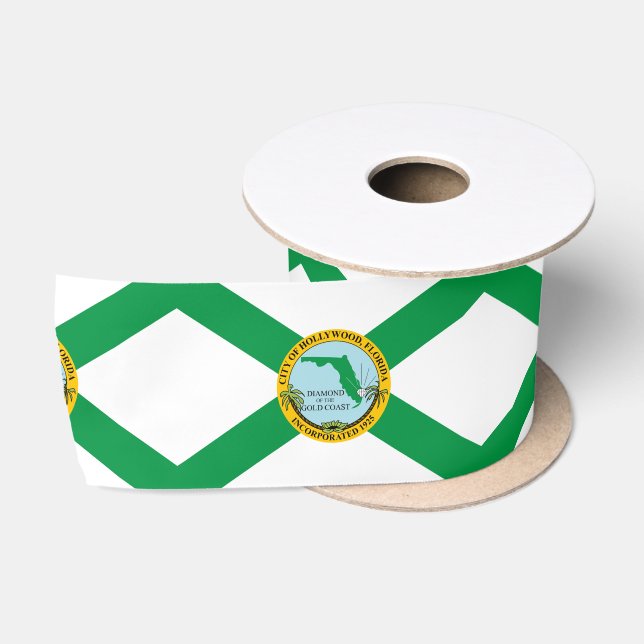 Flagge von Hollywood, Florida Satinband (Spule)