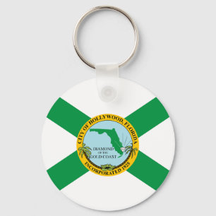 Flagge von Hollywood, Florida Schlüsselanhänger