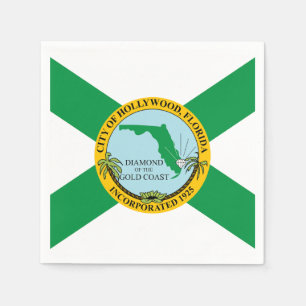Flagge von Hollywood, Florida Serviette