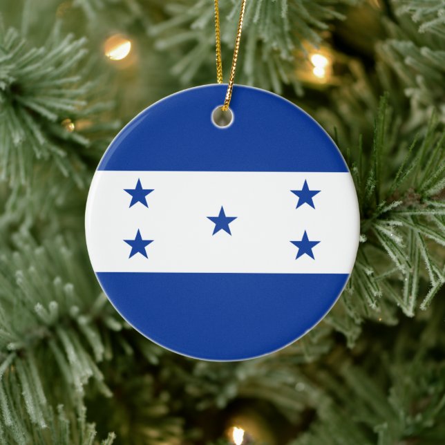 Flagge von Honduras Keramik Ornament (Baum)