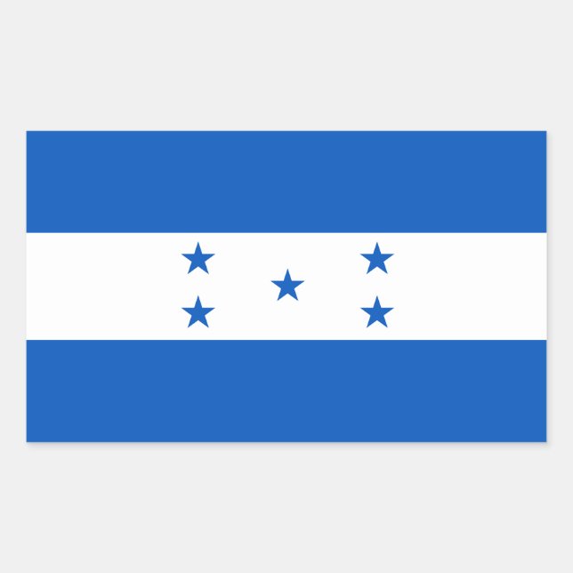 Flagge von Honduras Rechteckiger Aufkleber (Vorderseite)