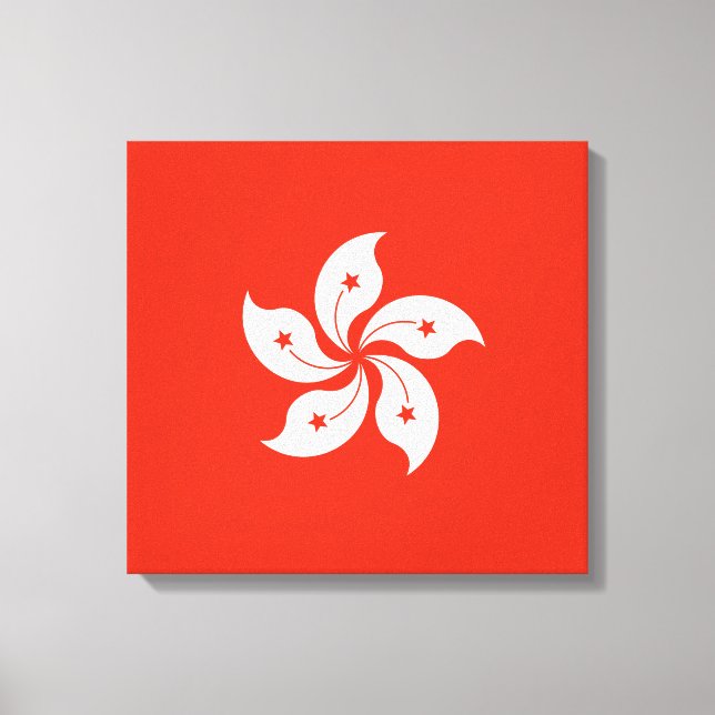 Flagge von Hong Kong Canvas Print Leinwanddruck (Vorderseite)