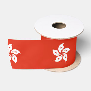 Flagge von Hong Kong Satin Ribbon Satinband