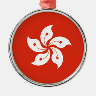 Flagge von Hongkong Keramik-Schmuckstück Ornament Aus Metall