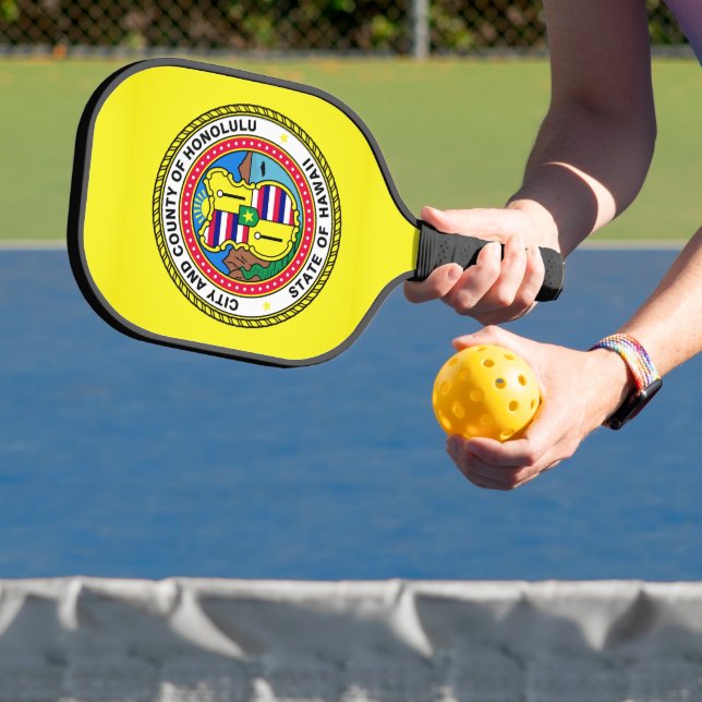 Flagge von Honolulu, Hawai’i Pickleball Schläger (InSitu)