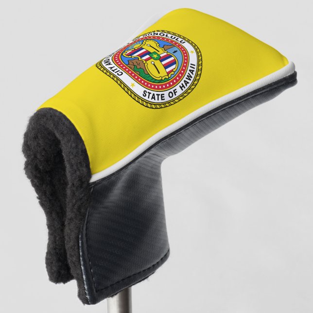 Flagge von Honolulu, Hawaii Golf Head Cover Golf Headcover (3/4 Vorderseite)