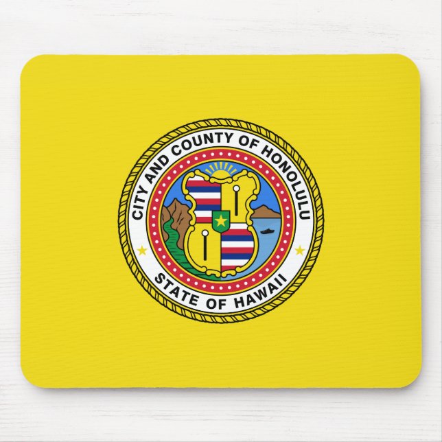 Flagge von Honolulu (Hawaii) Mousepad (Vorne)