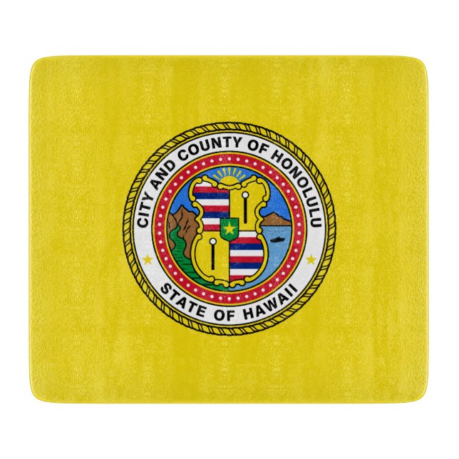 Flagge von Honolulu (Hawaii) Schneidebrett (Vorderseite)
