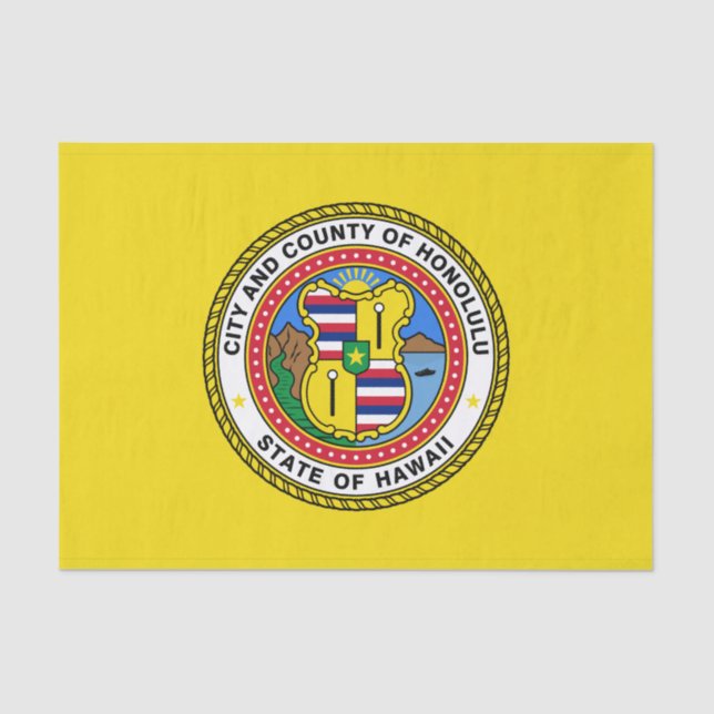 Flagge von Honolulu (Hawaii) Seidenpapier (Vorderseite)