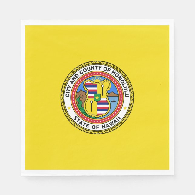 Flagge von Honolulu (Hawaii) Serviette (Vorderseite)