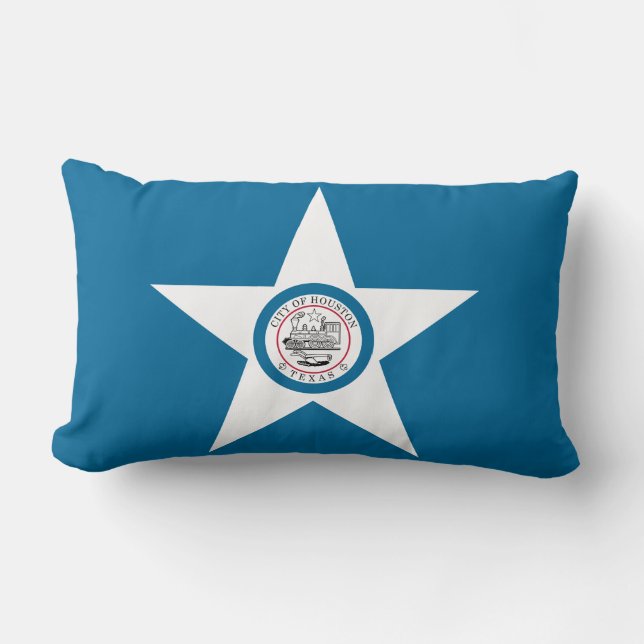 Flagge von Houston, Texas Lumbar Pillow Lendenkissen (Vorderseite)