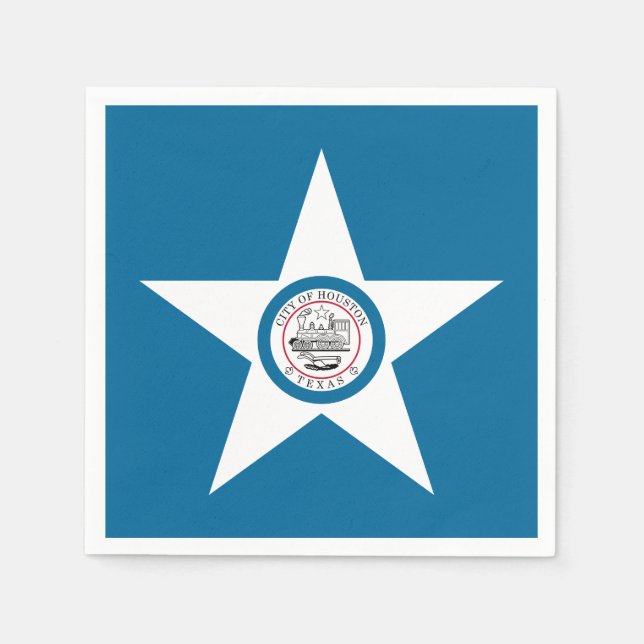 Flagge von Houston, Texas Napkins Serviette (Vorderseite)