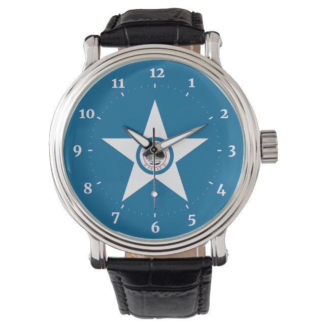 Flagge von Houston, Texas Watch Armbanduhr (Vorderseite)