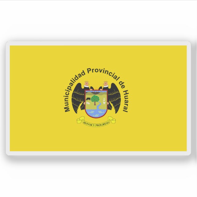 Flagge von Huaral, Peru Aufkleber (Vorderseite)