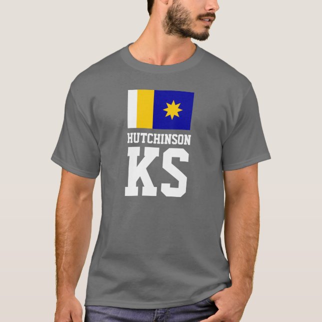 Flagge von Hutchinson, Kansas T-Shirt (Vorderseite)