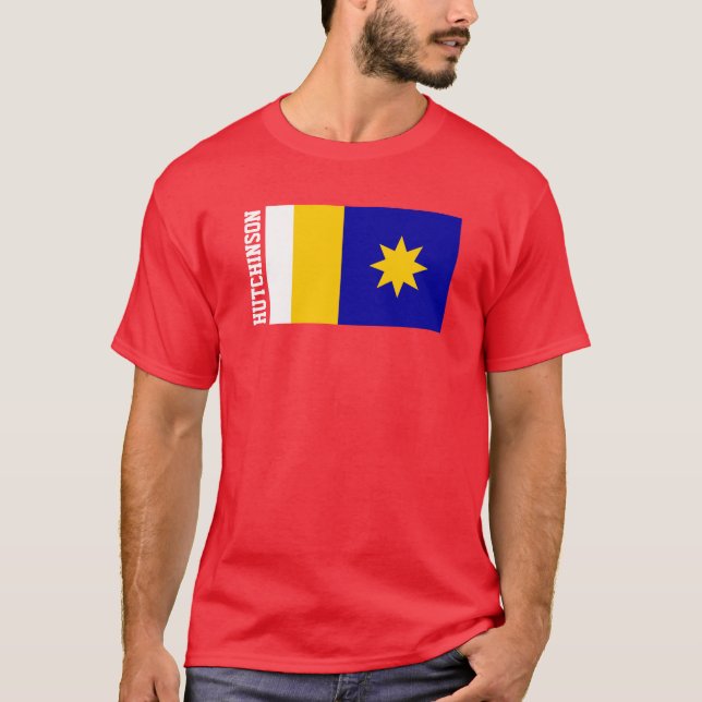 Flagge von Hutchinson, Kansas T-Shirt (Vorderseite)