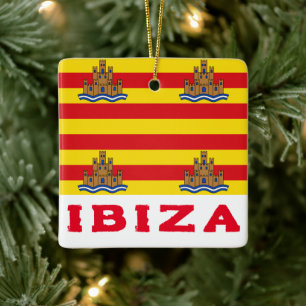 Flagge von Ibiza, SPANIEN Keramikornament