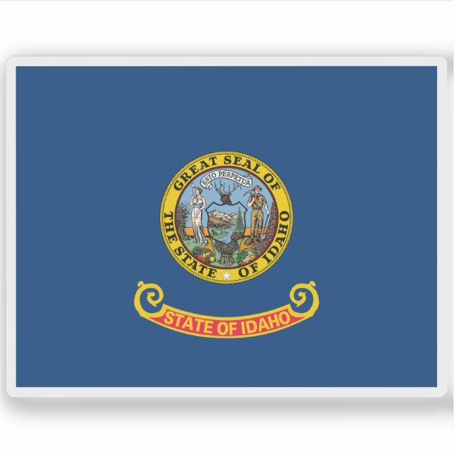 Flagge von Idaho Aufkleber (Vorderseite)