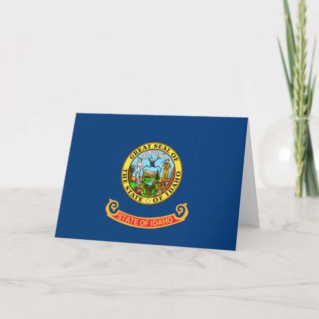 Flagge von Idaho Karte (Vorderseite)