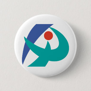 Flagge von Iga, Mie, Japan Button