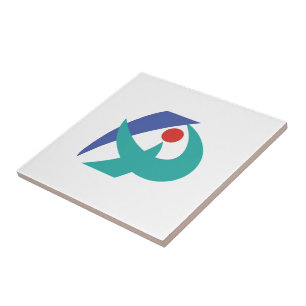 Flagge von Iga, Mie, Japan Fliese