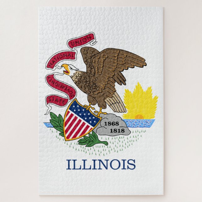 Flagge von Illinois (Vertikal)