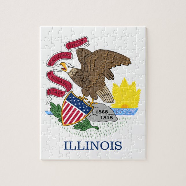 FLAGGE VON ILLINOIS (Vertikal)