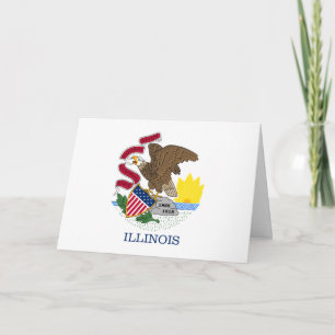 Flagge von Illinois Karte