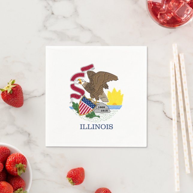 Flagge von Illinois Serviette (Beispiel)