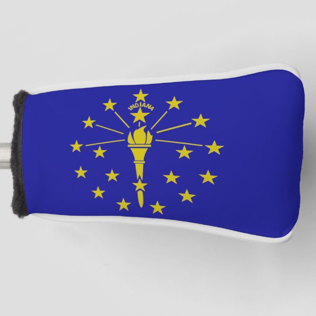 Flagge von Indiana Golf Head Cover Golf Headcover (Vorderseite)