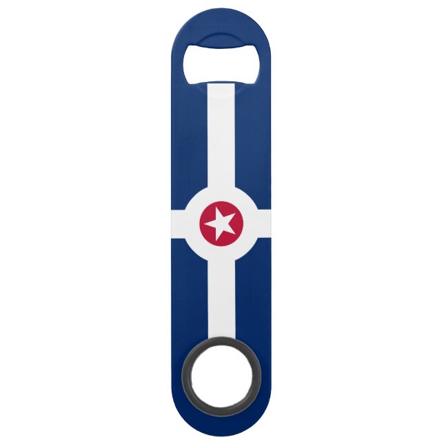 Flagge von Indianapolis, Indiana-Bar-Schlüssel Speed Flaschenöffner (Vorderseite)