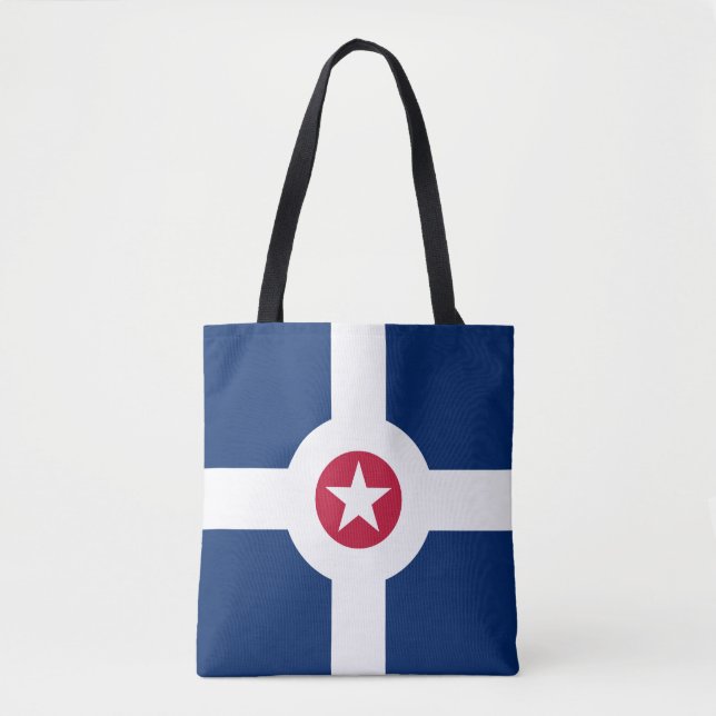Flagge von Indianapolis, Indiana Tote Bag Tasche (Vorderseite)