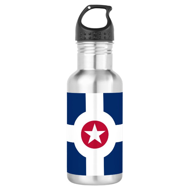 Flagge von Indianapolis, Indiana Wasserflasche (Vorderseite)