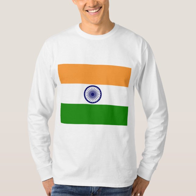 Flagge von Indien auf T - Shirts, Hoodies, Kleid T-Shirt (Vorderseite)