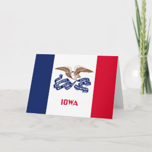 Flagge von Iowa Karte