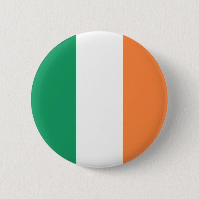 Flagge von Irland auf Button-/Knopf-Abzeichen Button (Vorderseite)