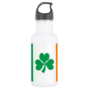 Flagge von Irland-Kleeblatt Edelstahlflasche