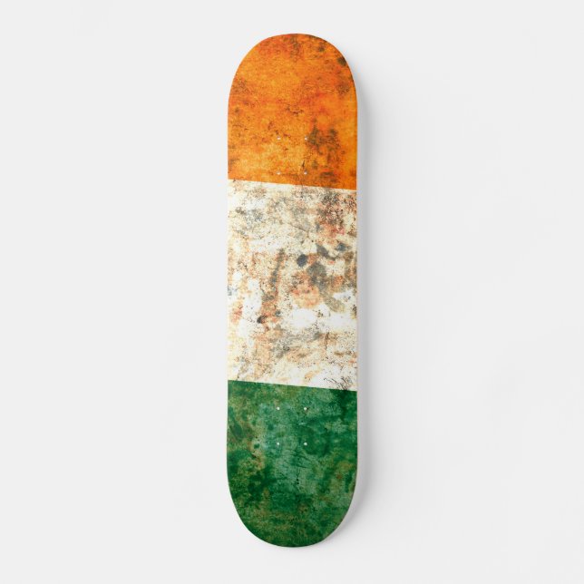 Flagge von Irland Skateboard (Vorderseite)