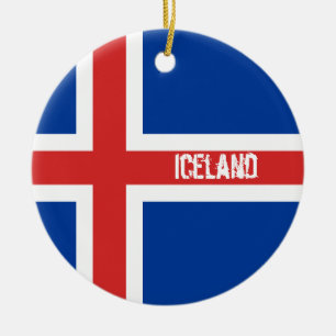 Flagge von Island-Verzierung Keramik Ornament