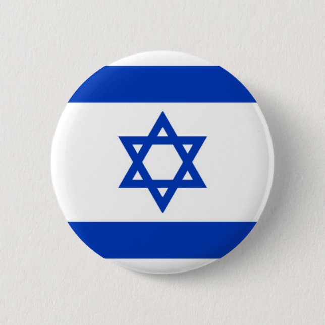 Flagge von Israel auf Button-/Knopf-Abzeichen Button (Vorderseite)