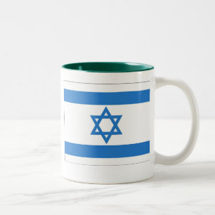 Flagge von Israel Zweifarbige Tasse